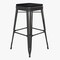 Flash Furniture 30" Black Metal Bar Stool-Black Poly Seat, 4PK 4-ET-31320-30-BK-R-PL2B-GG - alternate 4